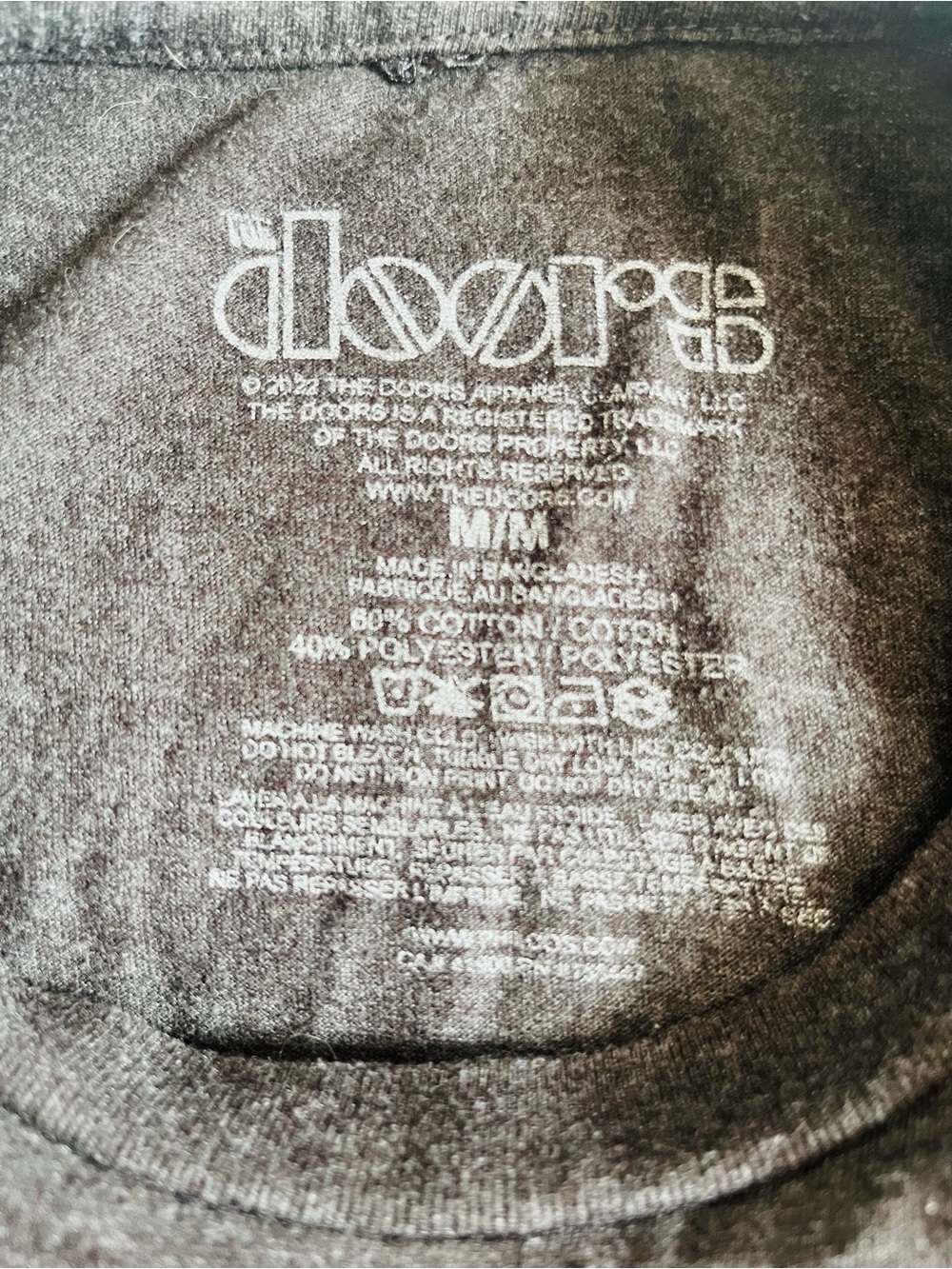 The Doors Gray Ladies Size Medium TShirt “ Psychedelic Jim” of Jim Morrison/EUC - Picture 6 of 6